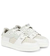 ACNE STUDIOS SUEDE-PANEL LEATHER LOW-TOP SNEAKERS