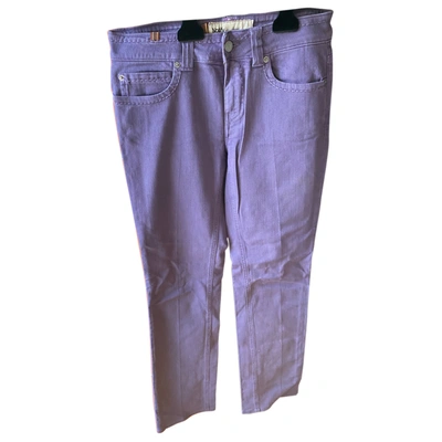 Pre-owned Notify Trousers In Purple