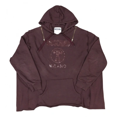 Pre-owned Moschino Sweatshirt In Burgundy