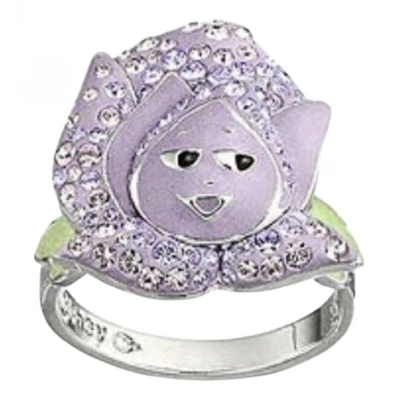 Pre-owned Swarovski Crystal Ring In Purple
