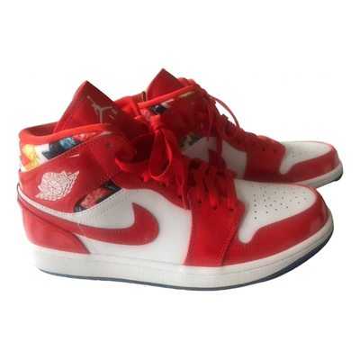 Pre-owned Jordan 1 Patent Leather High Trainers In Red