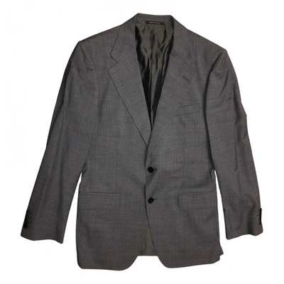 Pre-owned Gucci Wool Suit In Grey