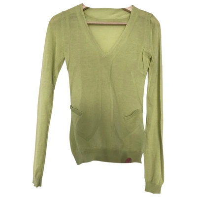 Pre-owned Bcbg Max Azria Wool Jumper In Green