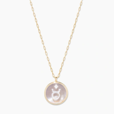 Astrology Zodiac Necklace - Taurus In Gold/taurus
