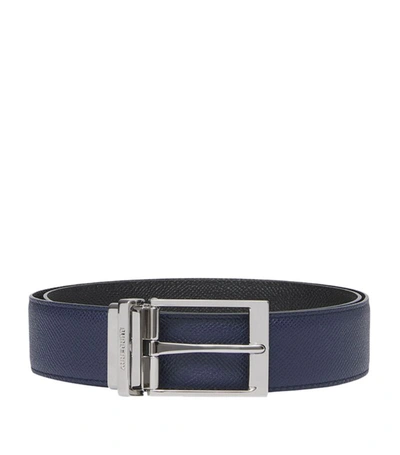 Burberry Leather Louis Belt In Black