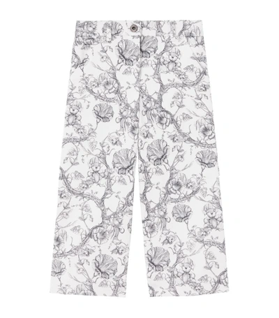 Burberry Kids Floral Print Jeans (3-14 Years) In Black