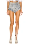 Isabel Marant Étoile Distressed-effect Denim Shorts In Light Blue