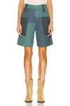 Isabel Marant Étoile Kalerna Patchwork Cotton And Linen-blend Shorts In Multi