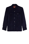 Schott Cpo Wool Shirt In Blue
