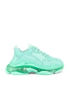 Balenciaga Triple S Transparent-sole Sneakers In Mint