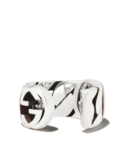 Gucci Sterling Silver Interlocking G Large Ear Cuff