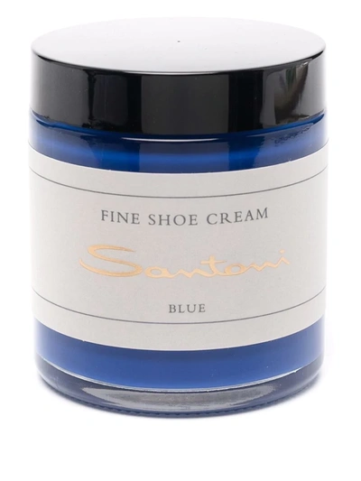Santoni Shoe-care Polishing Cream In Blau