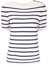 Zimmermann Short-sleeve Knitted Top In Weiss