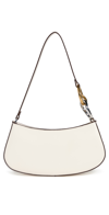 Staud Ollie Croc-effect Leather Shoulder Bag In Cream