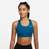 Nike Women's Swoosh Medium-support Non-padded Sports Bra In Blue