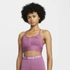 Nike Dri-fit Indy Women's Light-support Padded Longline Sports Bra In Purple
