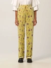 Red Valentino Swet Roses Jogging Pants In Yellow