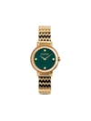 Missoni Fiammato Ip Champagne 37mm Bracelet Watch In Green/champagne