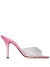 Paris Texas Penelope 95mm Crystal-embellished Sandals In Pink