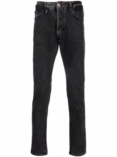 Philipp Plein Skinny-cut Denim Jeans In Grigio