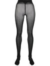 Zadig & Voltaire Monogram-patterned Tights In Black
