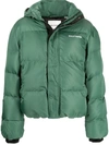 Daily Paper Logo-print Puffer Jacket In Green