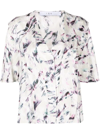 Iro V-neck Floral Blouse In Pink