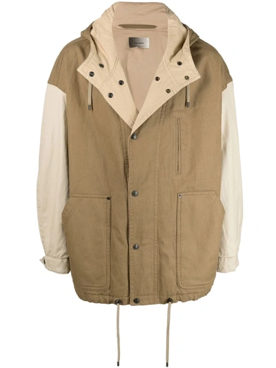 Isabel Marant Keoco Drawstring Hooded Coat In Neutrals