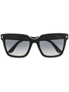 Tom Ford Square-frame Tinted Sunglasses In Black