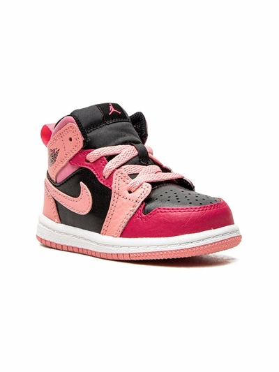 Jordan Kids' Air  1 Mid "coral Chalk" Sneakers In Red