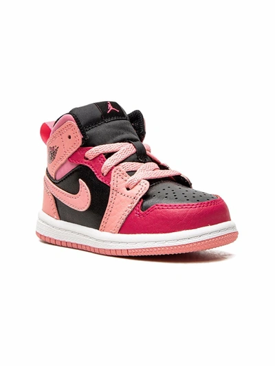 Jordan Babies'  1 Mid "coral Chalk" Sneakers In Pink
