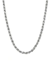 SAKS FIFTH AVENUE MADE IN ITALY MEN'S BASIC STERLING SILVER CURB CHAIN NECKLACE/26"