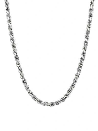 Saks Fifth Avenue Made In Italy Men's Basic Sterling Silver Curb Chain Necklace/26"