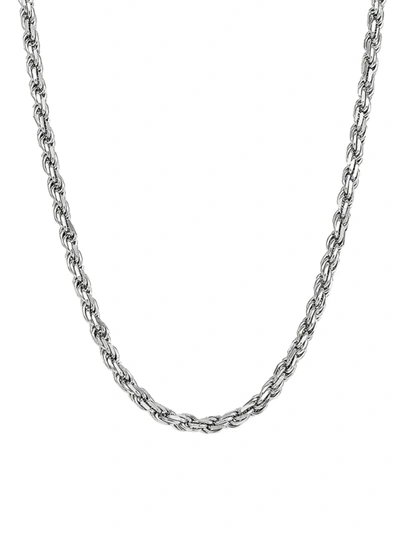 Saks Fifth Avenue Made In Italy Men's Basic Sterling Silver Curb Chain Necklace