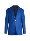 Isaia Men's Summertime Solid Cashmere & Silk Sportcoat In Bright Blue