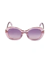 Swarovski Women's 50mm Oval Sunglasses In Lilac