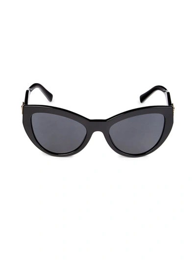 Versace Women's 53mm Medusa Head Cat-eye Sunglasses In Black