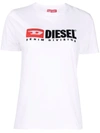 Diesel Logo-patch Cotton T-shirt In White