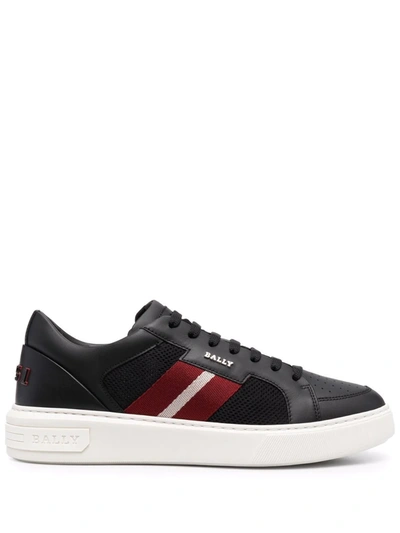 Bally Logo-stripe Leather Sneakers In Multicolor