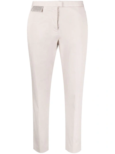 Fabiana Filippi Tapered Tailored Trousers In Nude