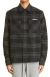 OFF-WHITE ARROWS CHECK FLANNEL BUTTON-UP SHIRT