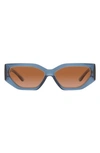 Tory Burch Women's Sunglasses, Ty9070u 55 In Blue/ Amber Gradient