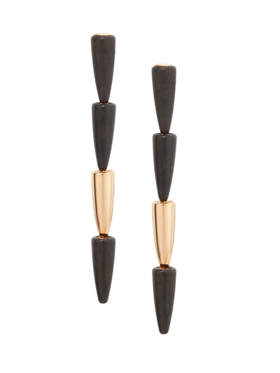 Vhernier Women's Calla Ebony & 18k Rose Gold Clip-on Earrings