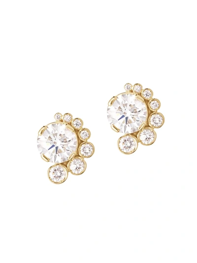 Sophie Bille Brahe Women's Celestine 18k Yellow Gold & Diamond Single Left Earring