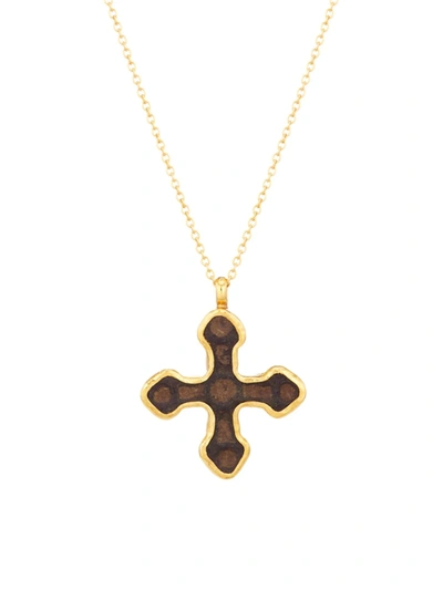 Gurhan Women's Antiquities 18-24k Yellow Gold & Bronze Cross Pendant Necklace