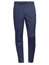 Isaia The Drawcord Pants In Blue