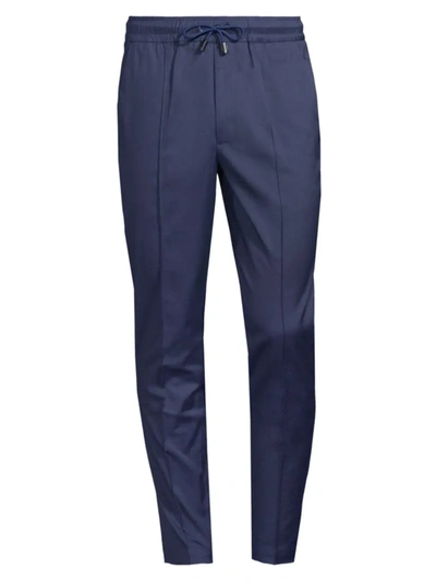 Isaia The Drawcord Pants In Blue