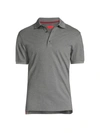 Isaia The Logo Polo Shirt In Bright Blue