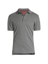 Isaia The Logo Polo Shirt In Grey