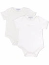 Emporio Armani Logo-print Cotton Set-of-two Bodies In Neutrals